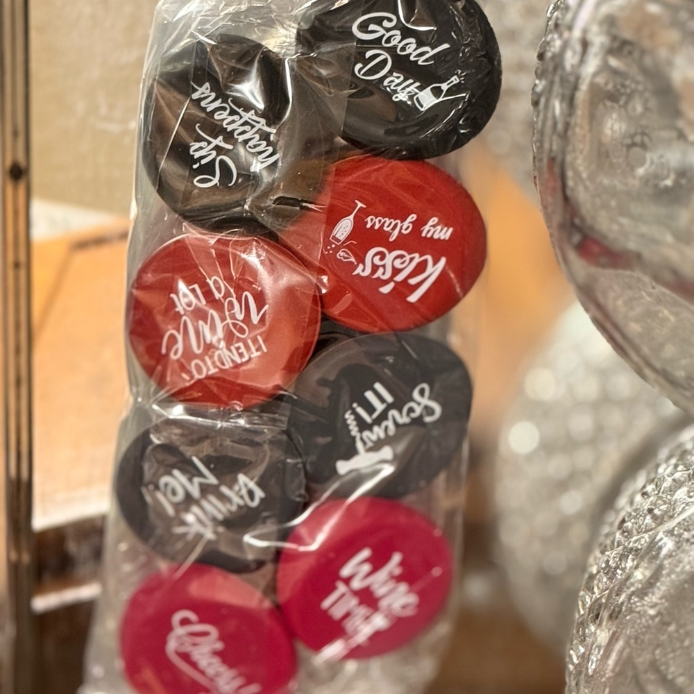 Assorted Black and Red Wine Bottle Covers